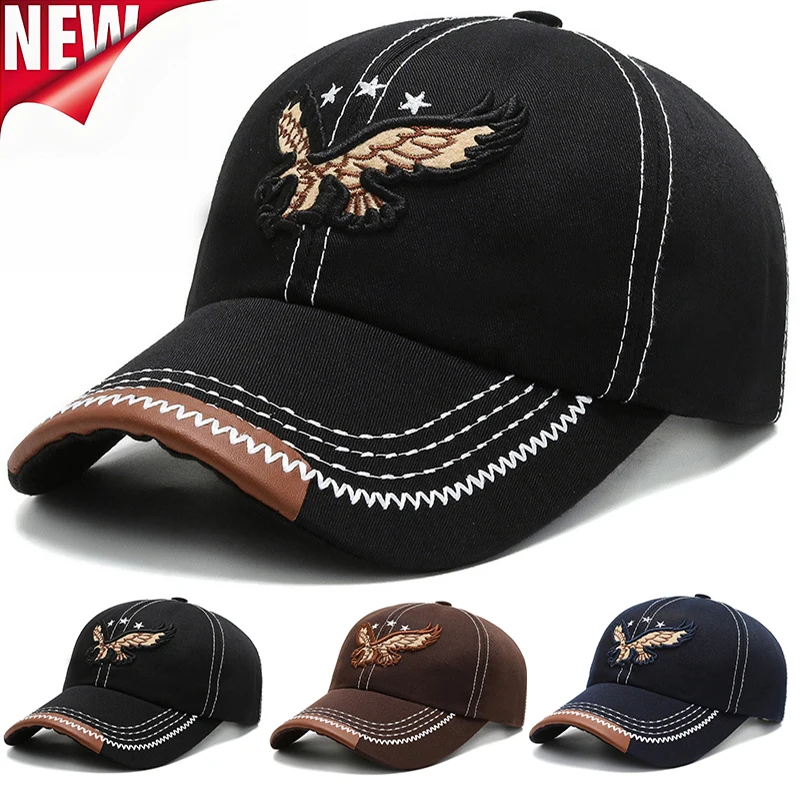 Embroidery Hat Machine - Vintage 3D Embroidered Printed Patriotic Bald