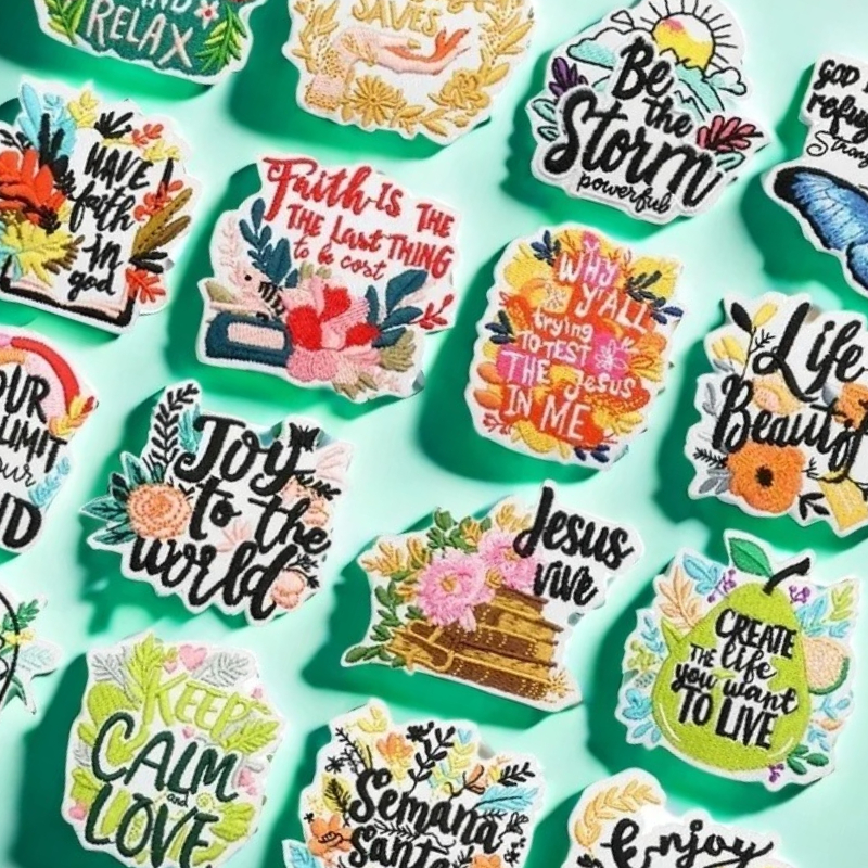 Embroidery Ai - Positive Energy Embroidery Cloth Sticker Clothes