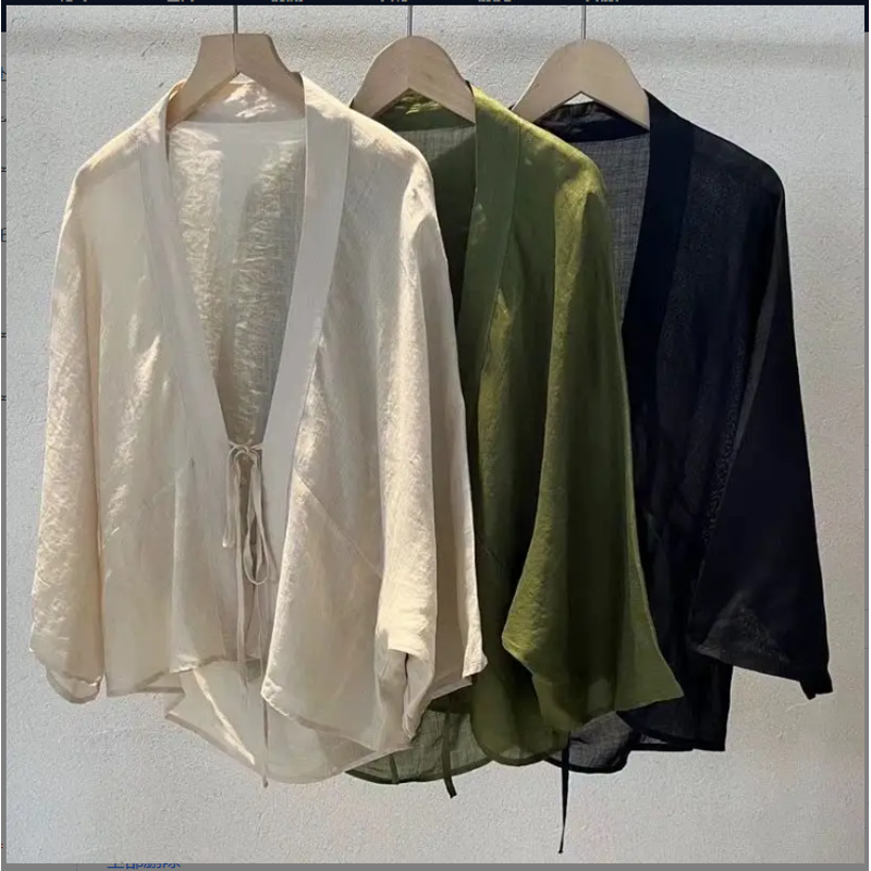 Linen Fabric Natural - 2025 summer high-end advanced sense thin