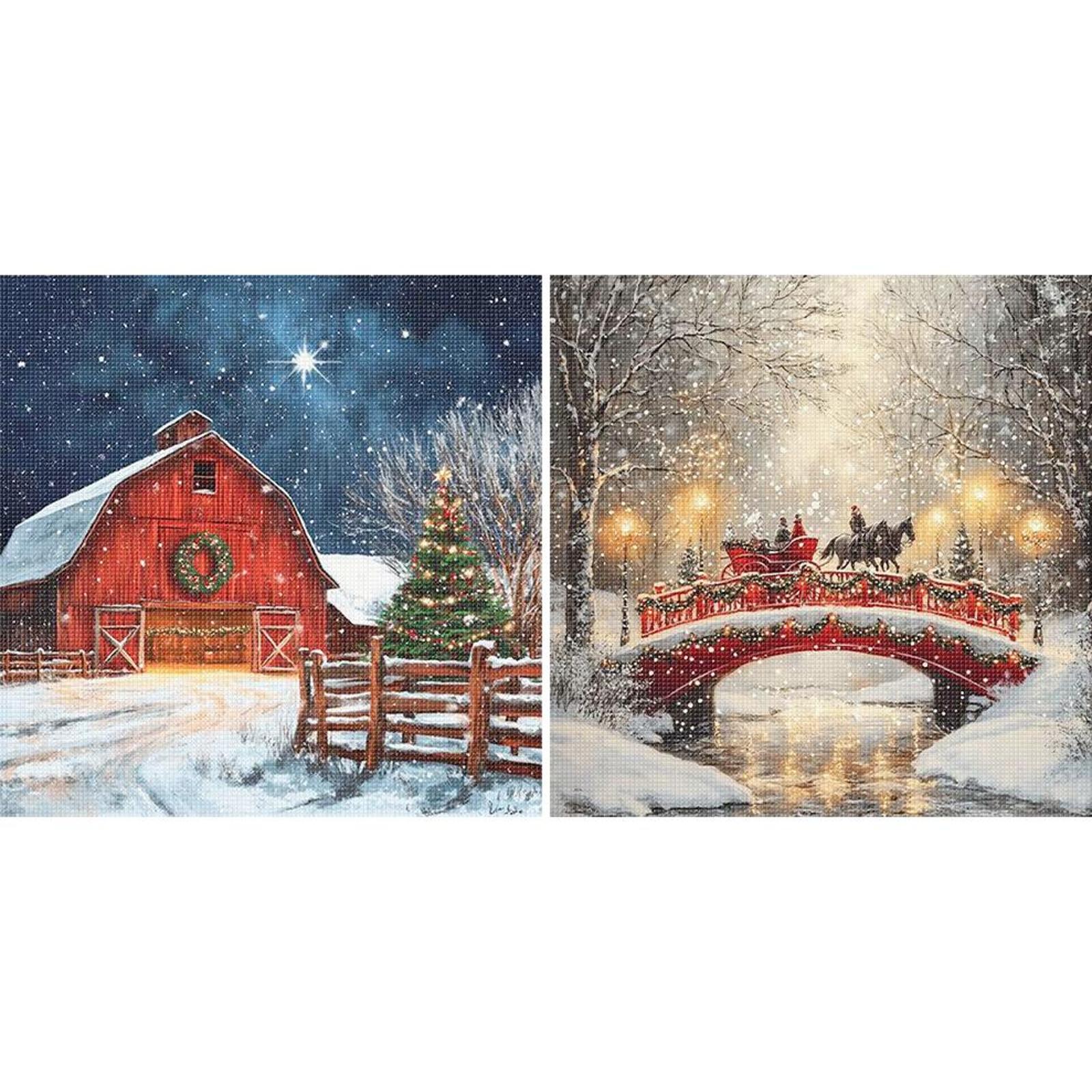 Embroidery Xmas Kits - Full Embroidery cotton Thread 14CT Counted