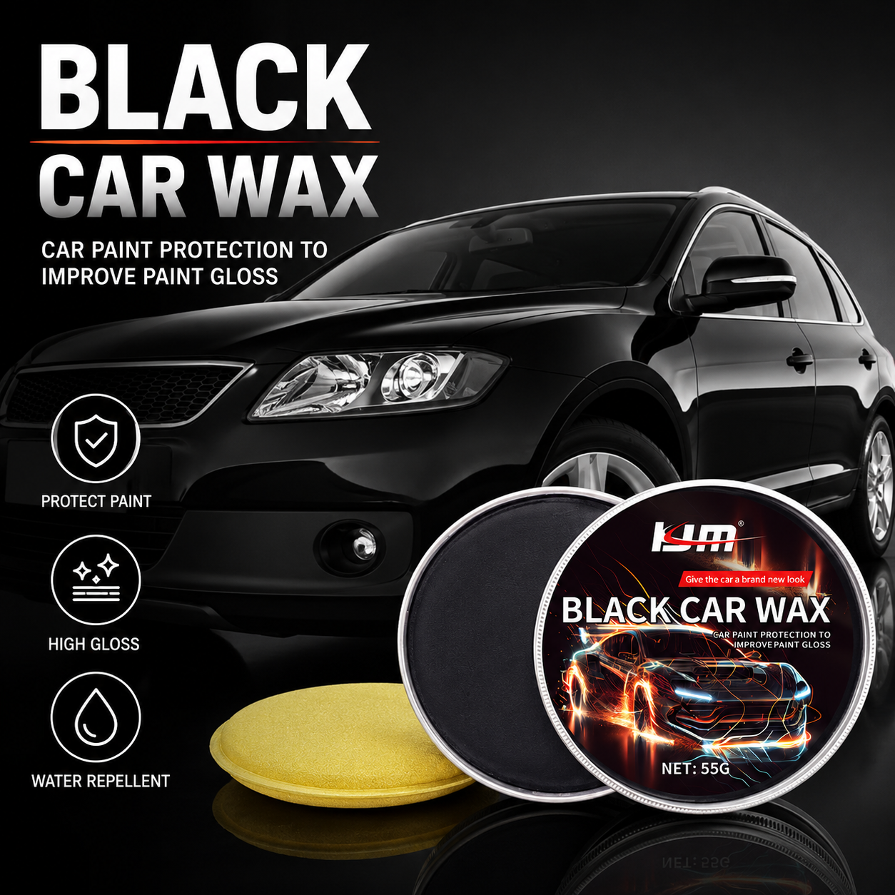 Embroidery Art Painting - High Gloss Black Car Care Wax
