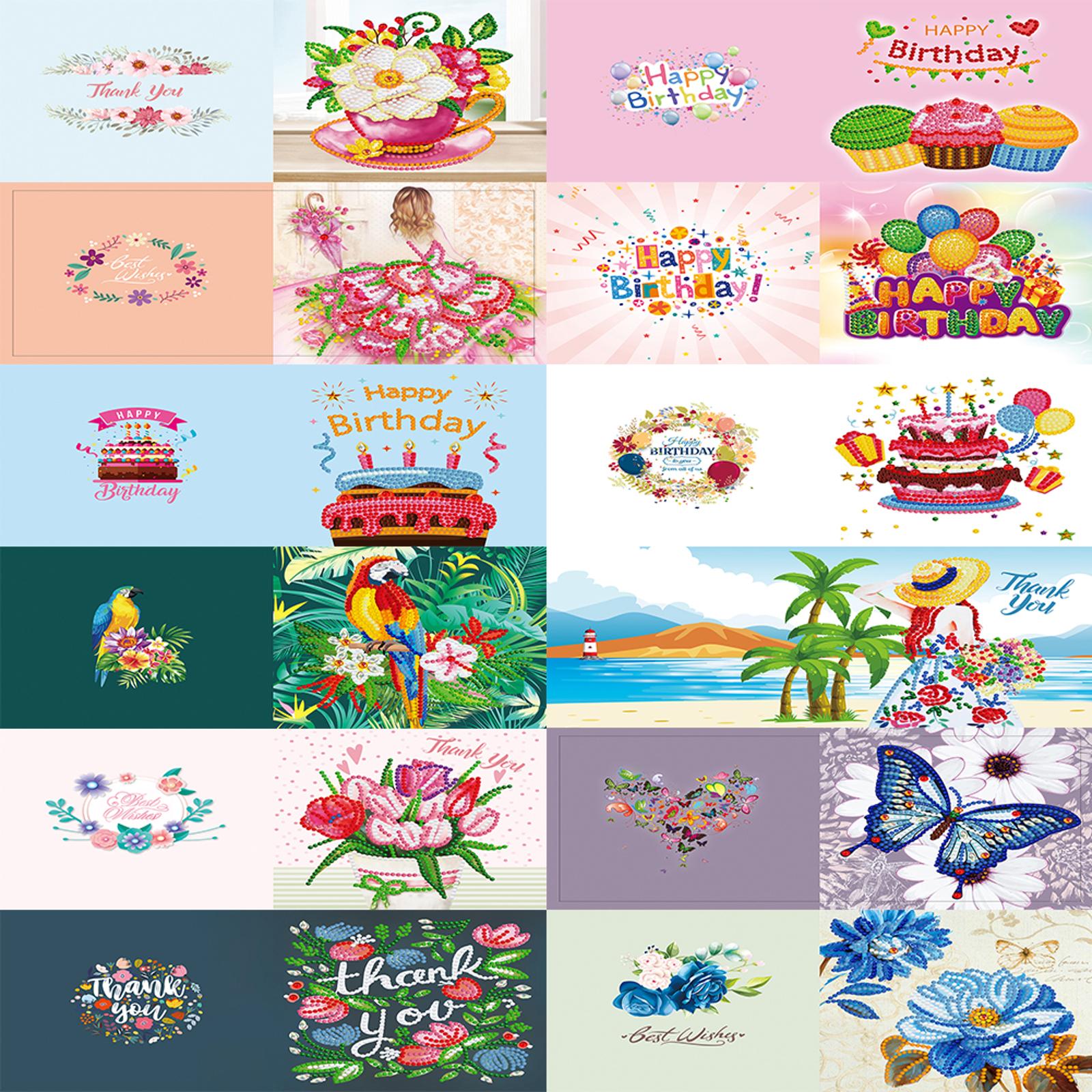 Embroidery Xmas Kits - 12pcs Special-shaped Drill Card Christmas Embroidery