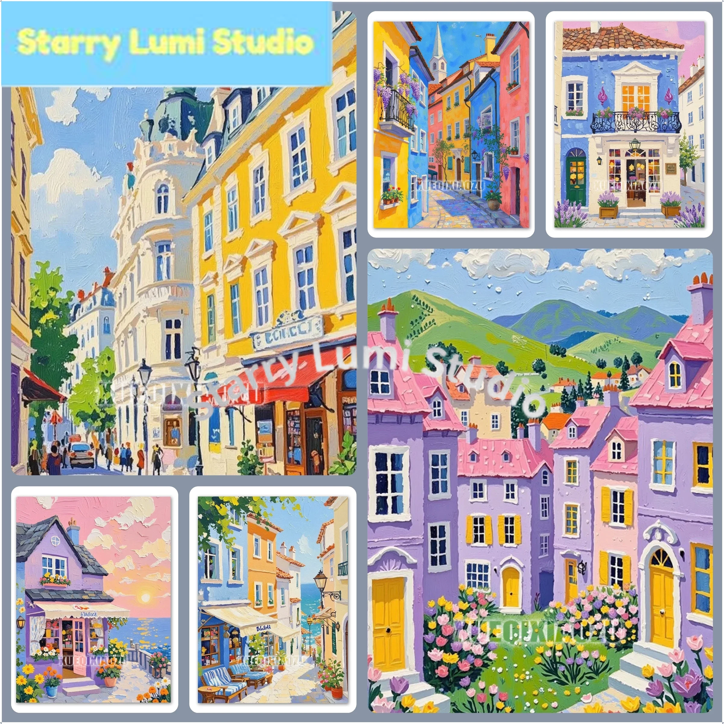 Embroidery World - Cartoon Fairy Tale World Colorful Town
