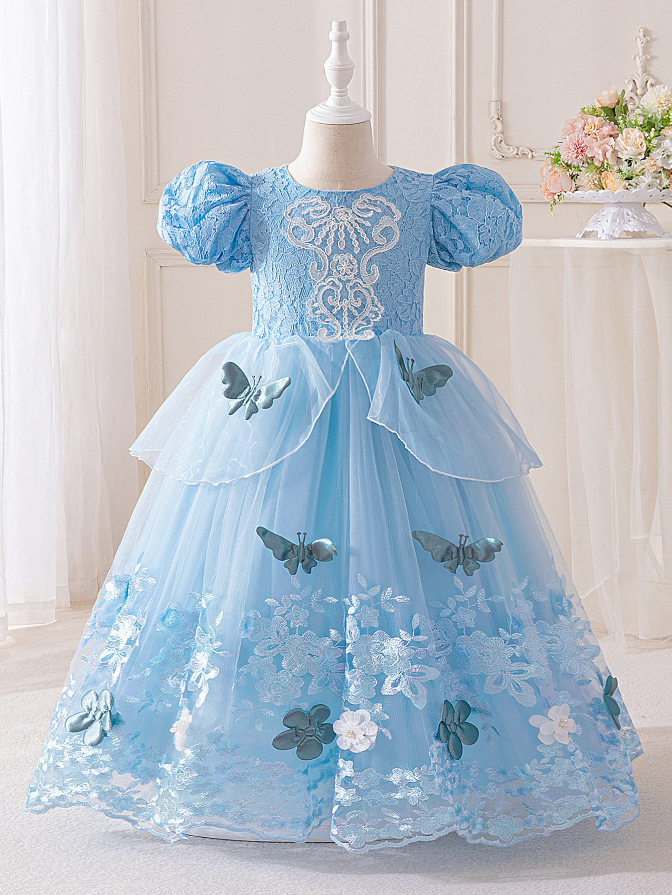 Bubble sleeve princess dress f – Embroidery World Bewertung und Preis