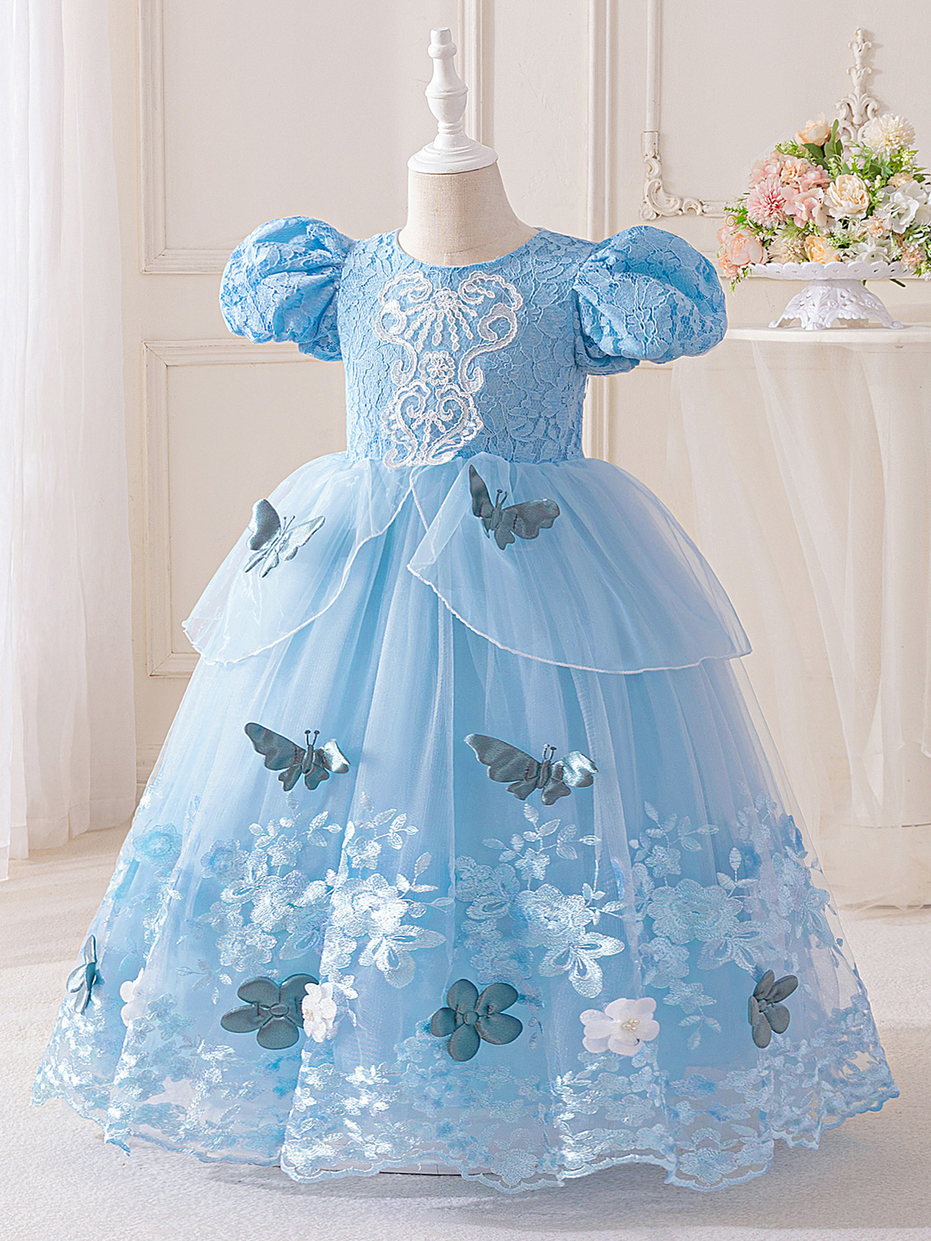 Bubble sleeve princess dress f – Embroidery World Bewertung und Preis