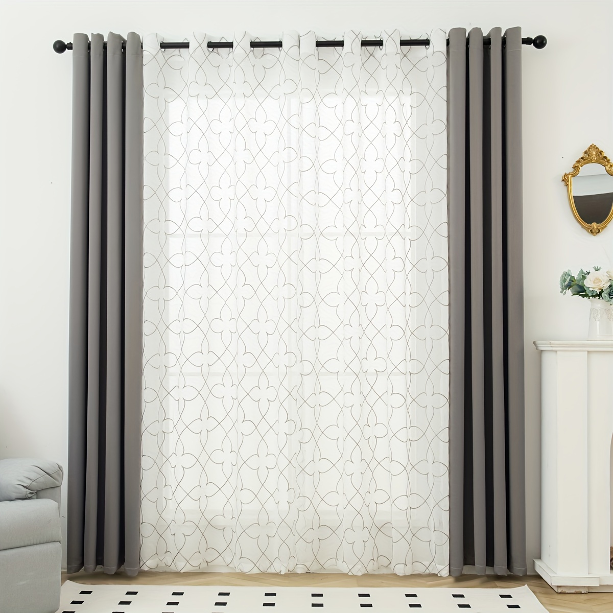4pcs Elegant Blackout Curtains – Embroidery Machine China Bewertung und Preis