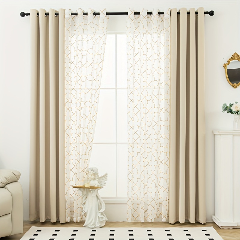 4pcs Elegant Blackout Curtains – Embroidery Machine China Bewertung und Preis