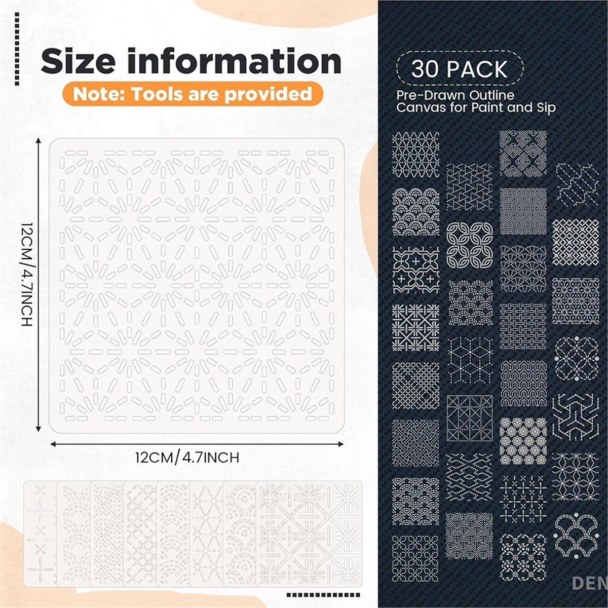 30 Pcs Spike Template Stencil  – Embroidery X Pattern Bewertung und Preis