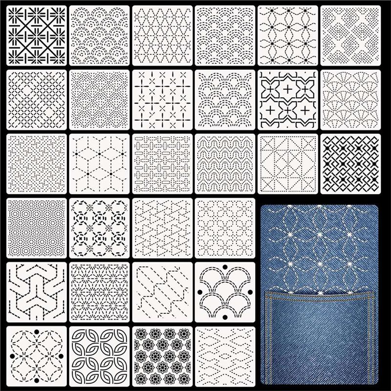 ABBP-30 Pcs Spike Template Ste – Embroidery X Pattern Bewertung und Preis