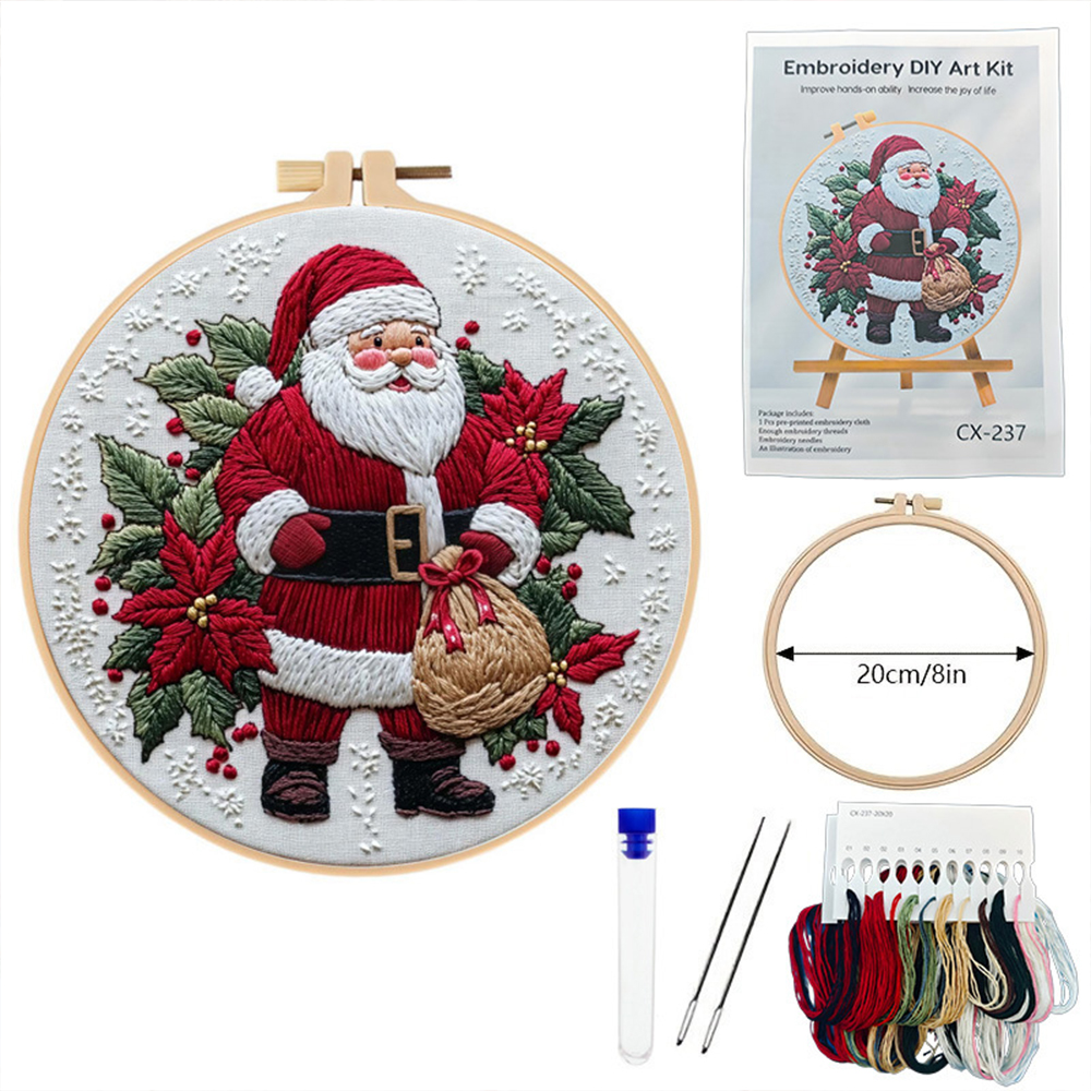 1 Set Christmas Embroidery Kit – Embroidery Xmas Kits Bewertung und Preis