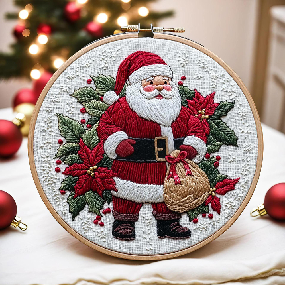 1 Set Christmas Embroidery Kit – Embroidery Xmas Kits Bewertung und Preis