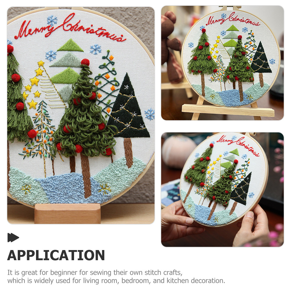 Christmas Embroidery Kit 20cm  – Embroidery Xmas Kits Bewertung und Preis