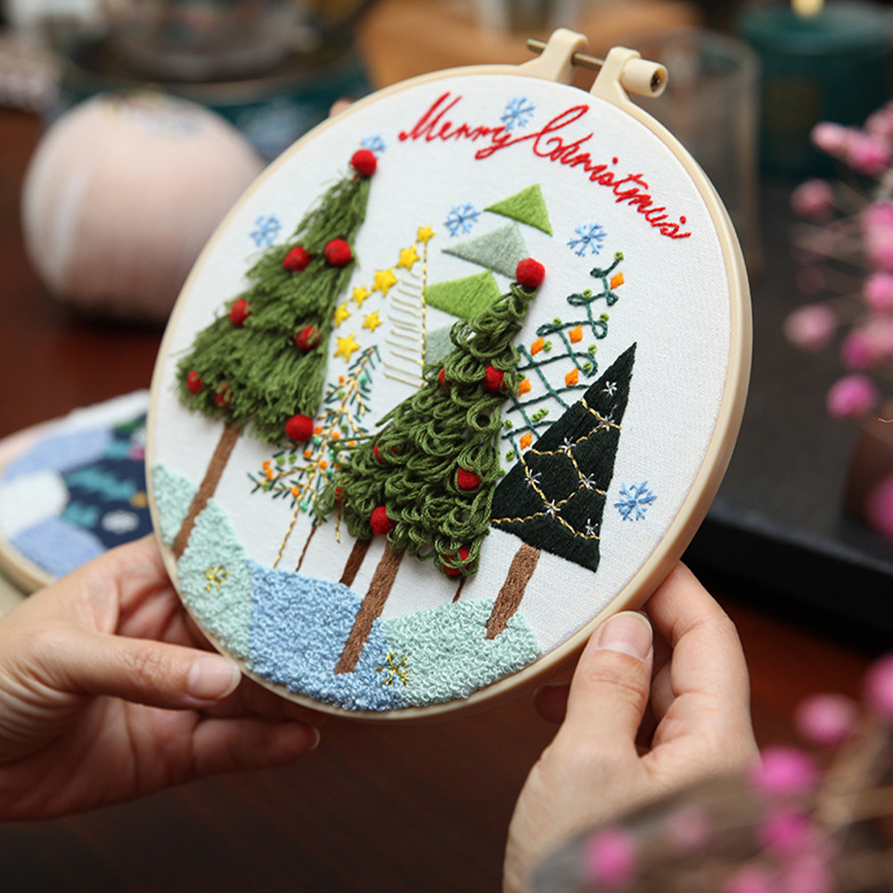 Christmas Embroidery Kit 20cm  – Embroidery Xmas Kits Bewertung und Preis