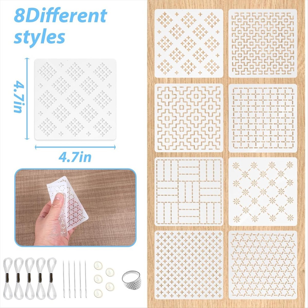 BHBL 24Pcs Plastic -Stencil Ki – Embroidery X Pattern Bewertung und Preis