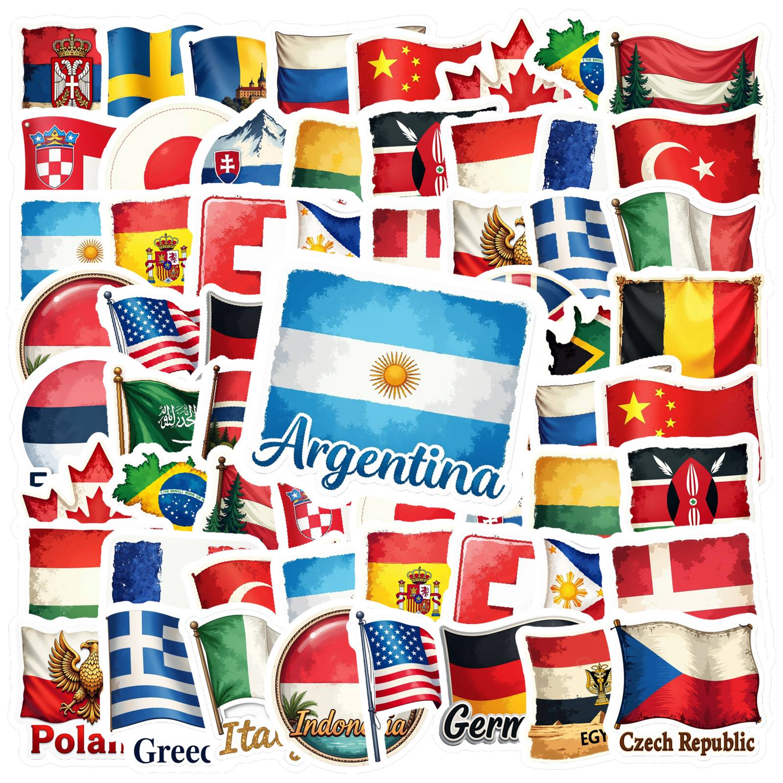 35pcs Country Flag Stickers Wa – Embroidery World Bewertung und Preis
