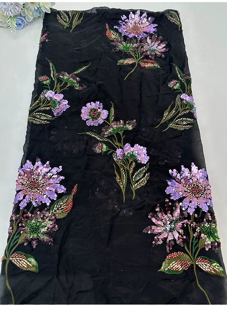 1yard soft mesh fabric Flower  – Embroidery Beads Bewertung und Preis