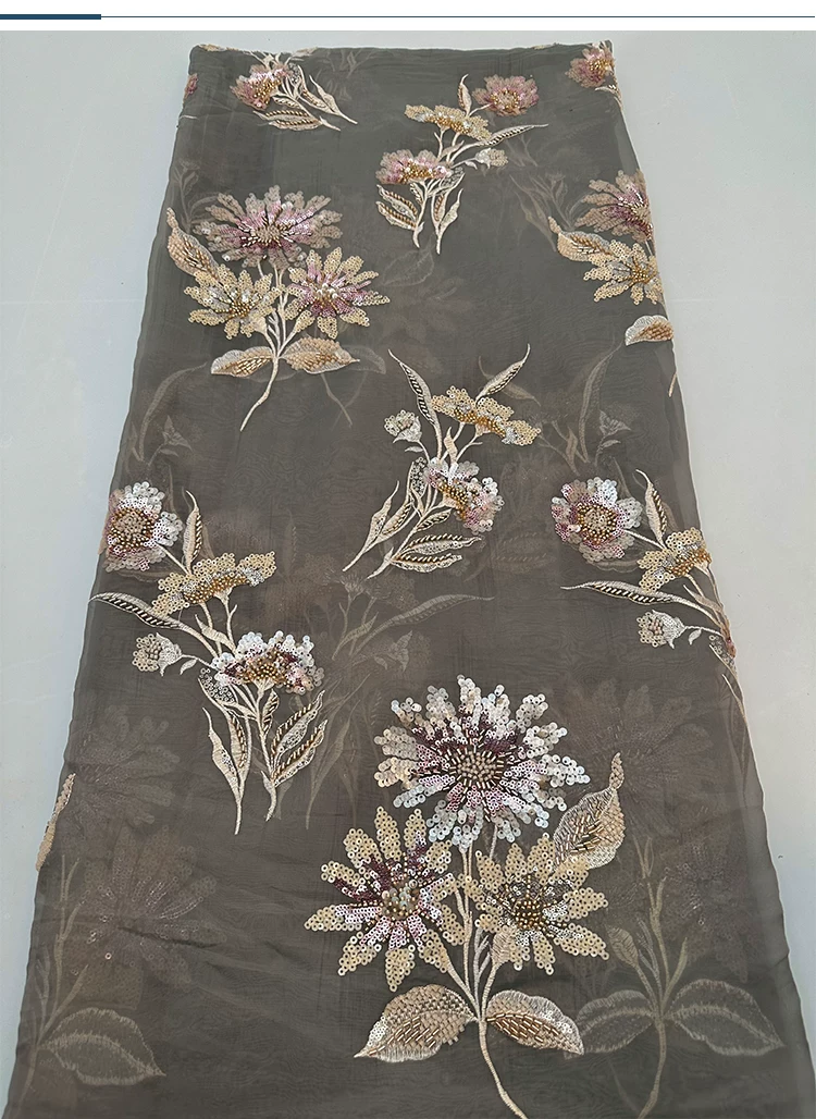 1yard soft mesh fabric Flower  – Embroidery Beads Bewertung und Preis