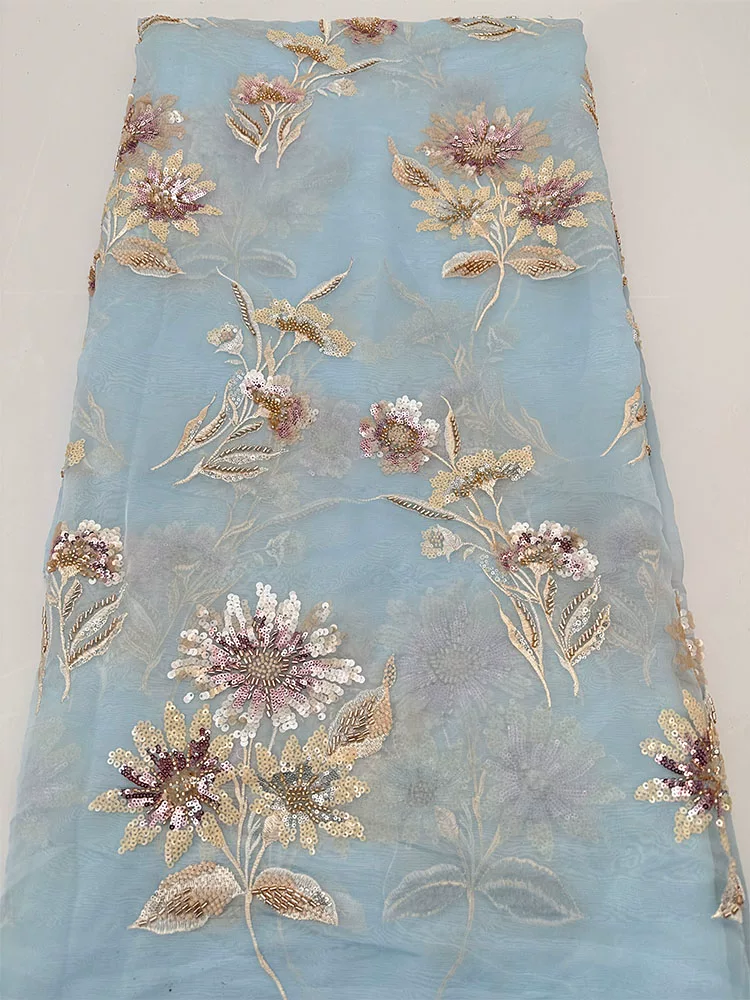 1yard soft mesh fabric Flower  – Embroidery Beads Bewertung und Preis
