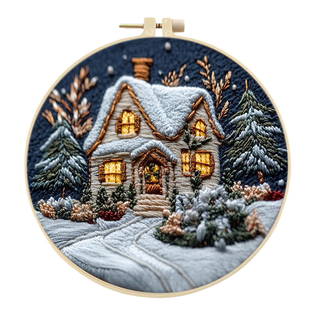 Xmas House Stamped Cross Stitc – Embroidery Xmas Kits Bewertung und Preis