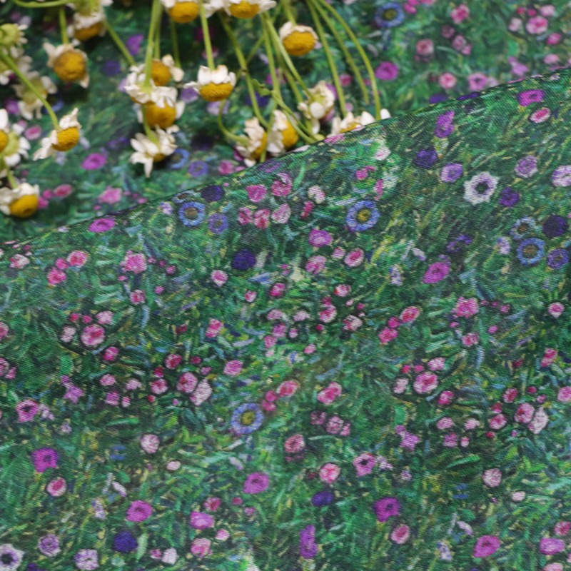 Monet Flowers High Quality Nat – Linen Fabric Natural Bewertung und Preis