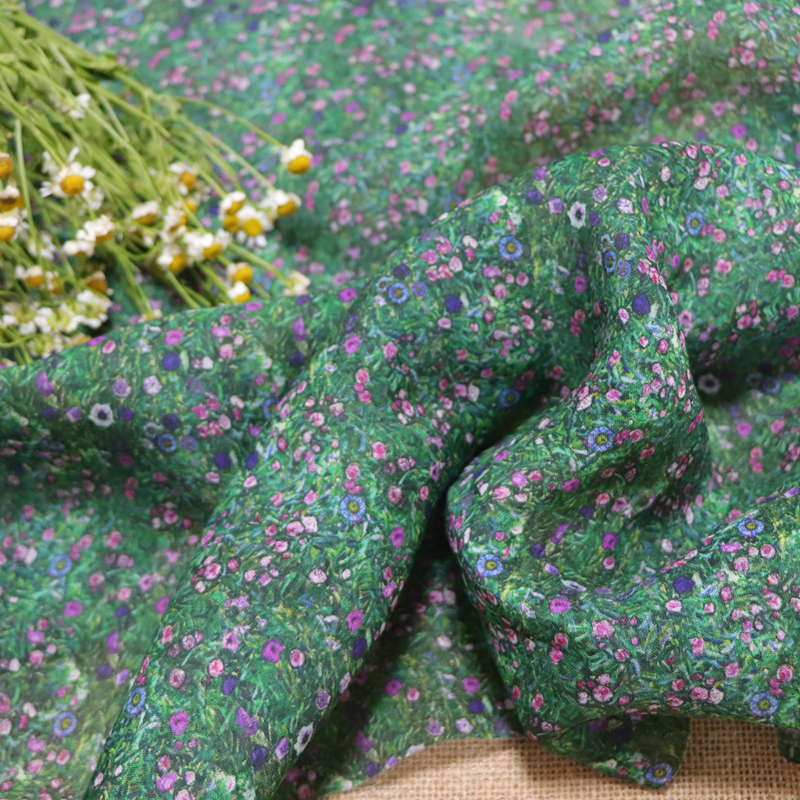 Monet Flowers High Quality Nat – Linen Fabric Natural Bewertung und Preis