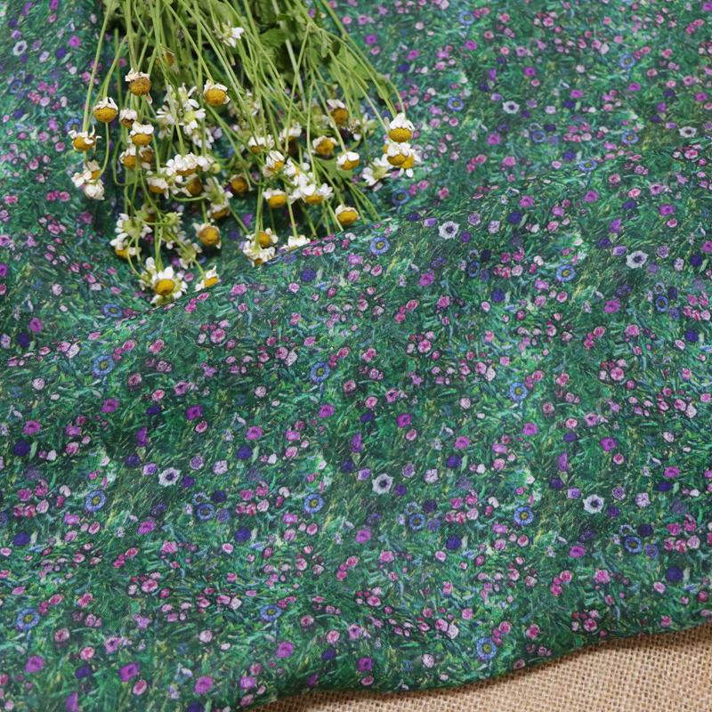 Monet Flowers High Quality Nat – Linen Fabric Natural Bewertung und Preis