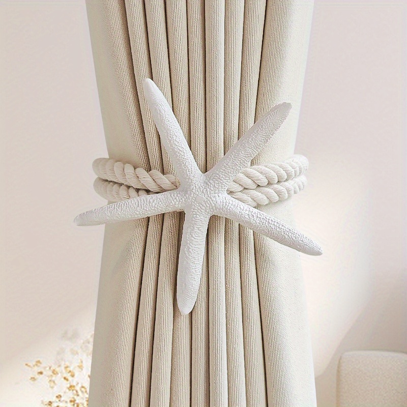 2PCS Natural Starfish Curtain  – Linen Fabric Natural Bewertung und Preis
