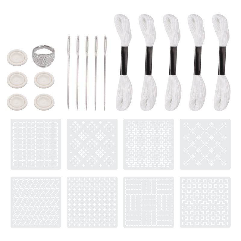 2025 Trend Sashiko-Stencil Kit – Embroidery X Pattern Bewertung und Preis