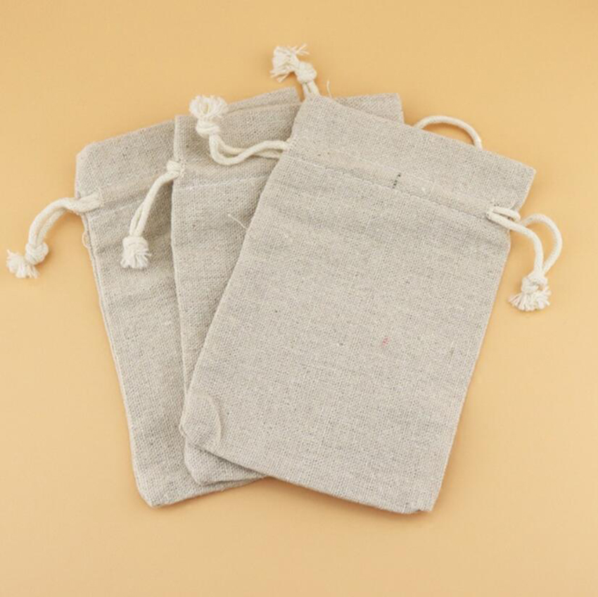 50PCS Linen Drawstring Bags Je – Linen Fabric Natural Bewertung und Preis