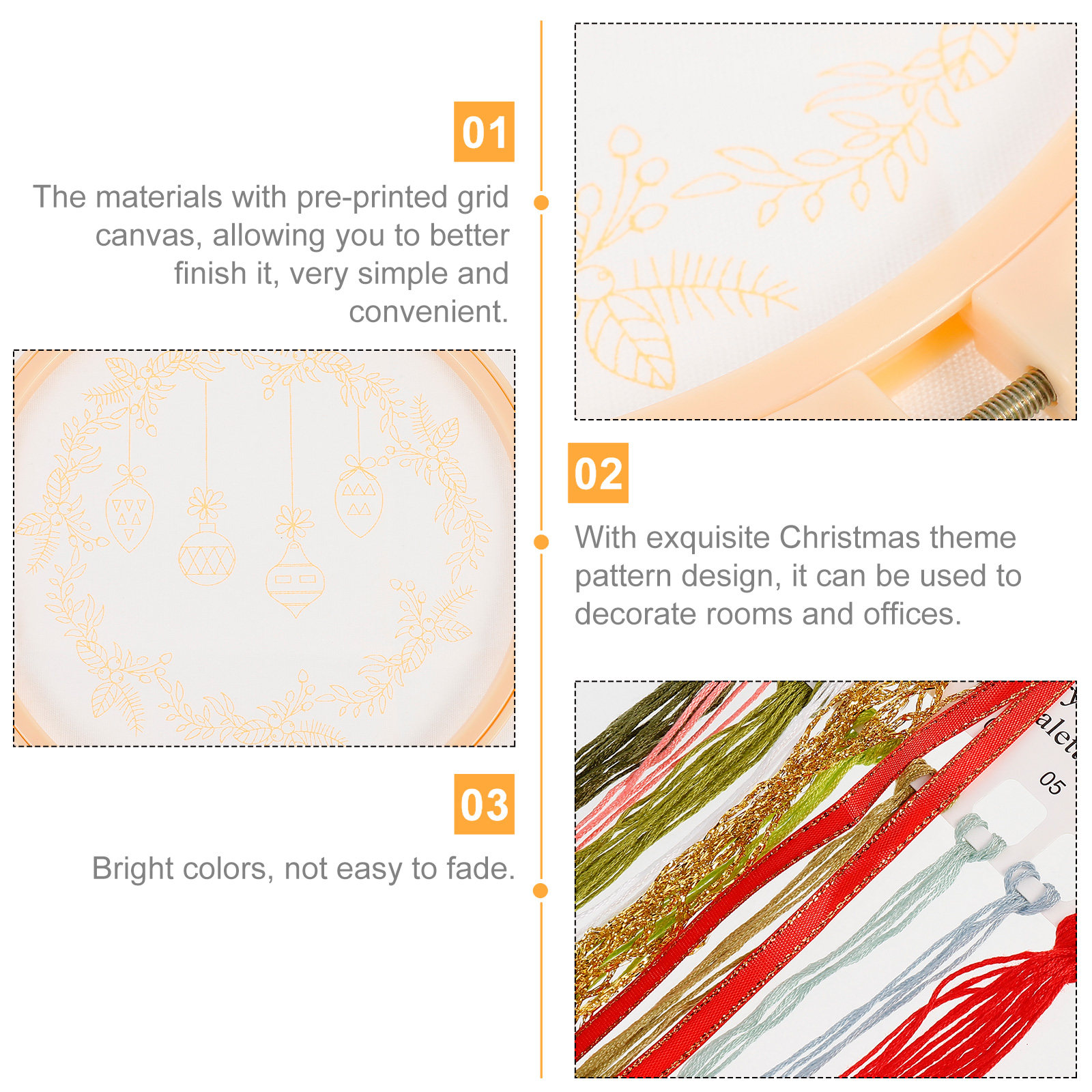 Christmas Embroidery Kit DIY C – Embroidery Xmas Kits Bewertung und Preis