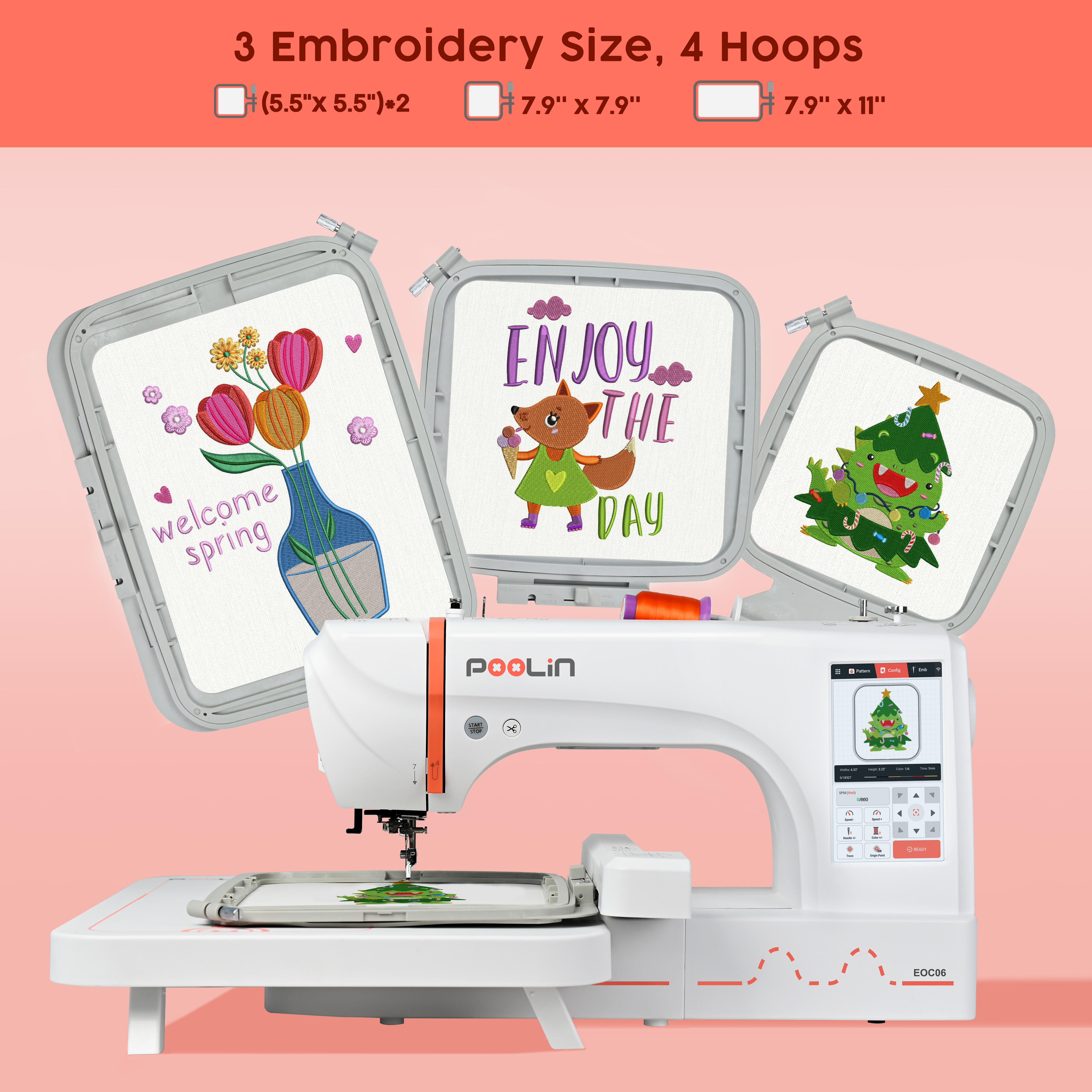 EOC06 PooLin China Hot Sale Co – Embroidery Machine China Bewertung und Preis