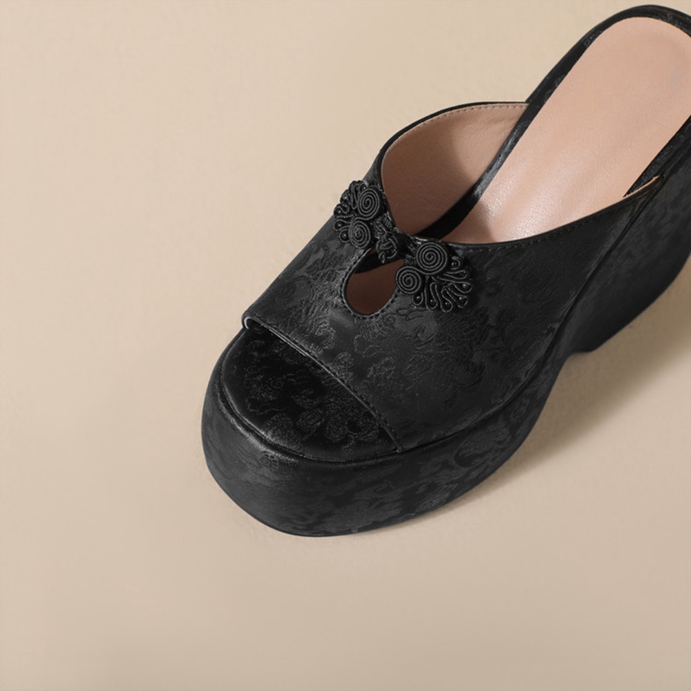 Women Wedge Heel Mules Slipper – Embroidery Ai Bewertung und Preis