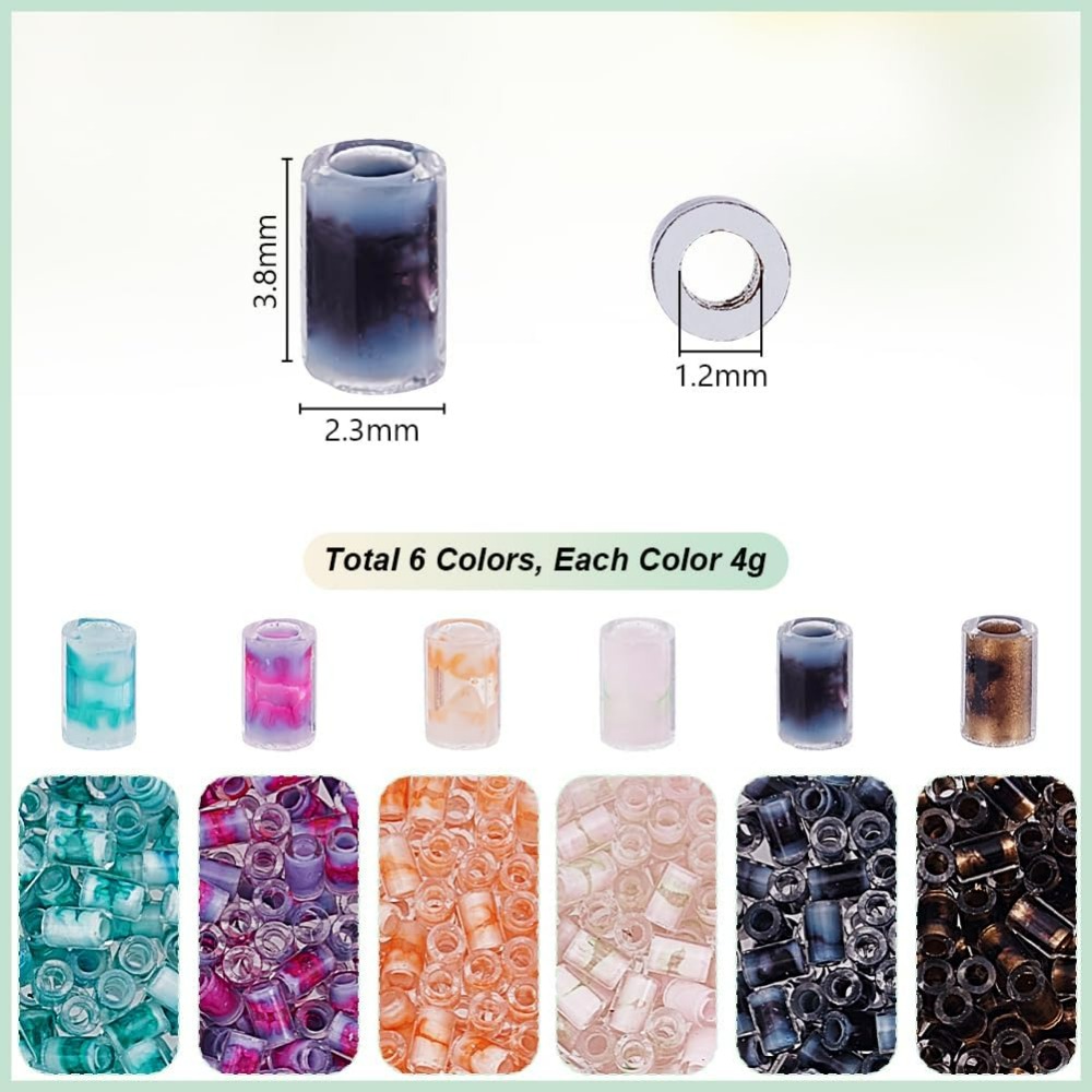 720pcs 6 Colors Tube Beads 24g – Embroidery Beads Bewertung und Preis