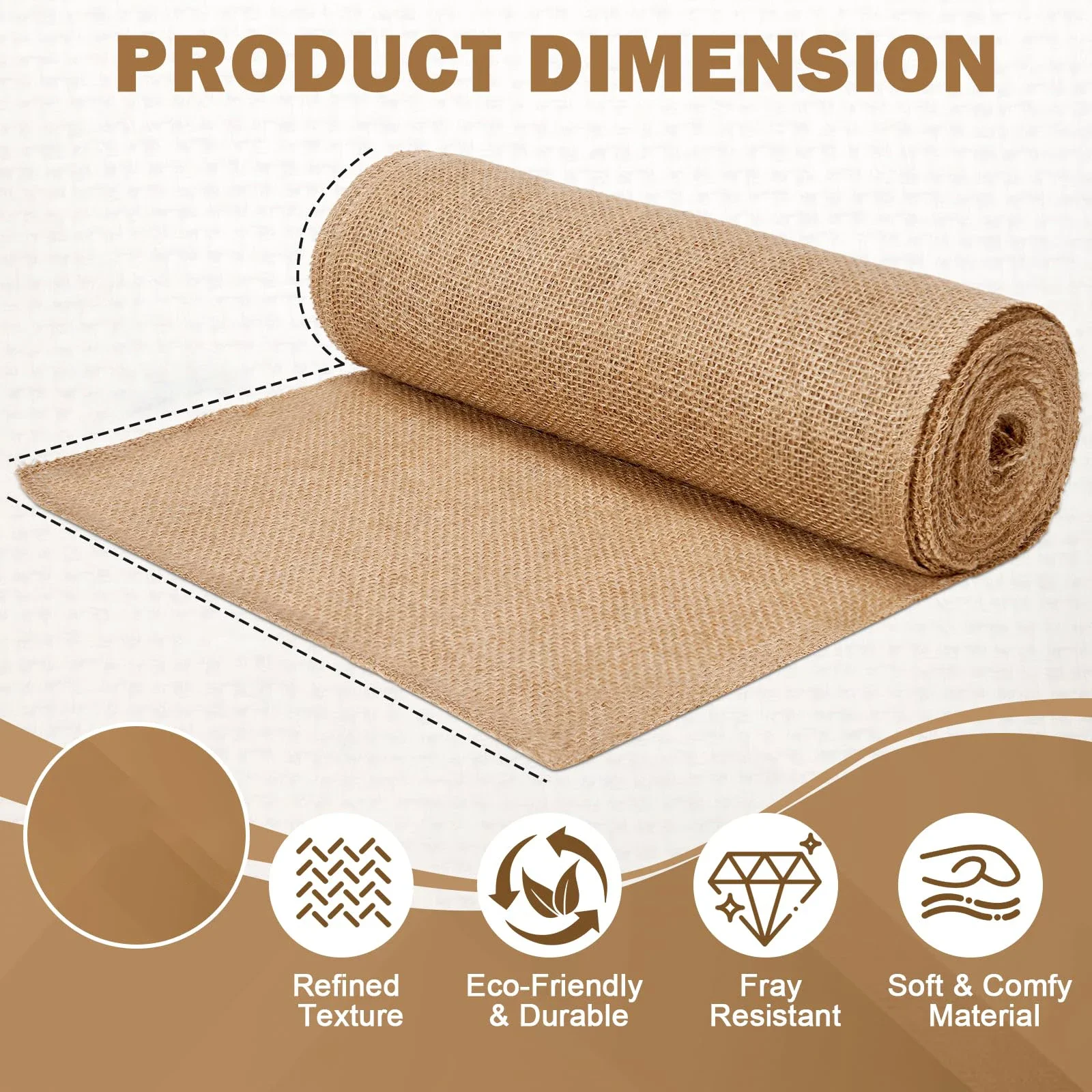 Natural Beige Burlap Roll 30cm – Linen Fabric Natural Bewertung und Preis