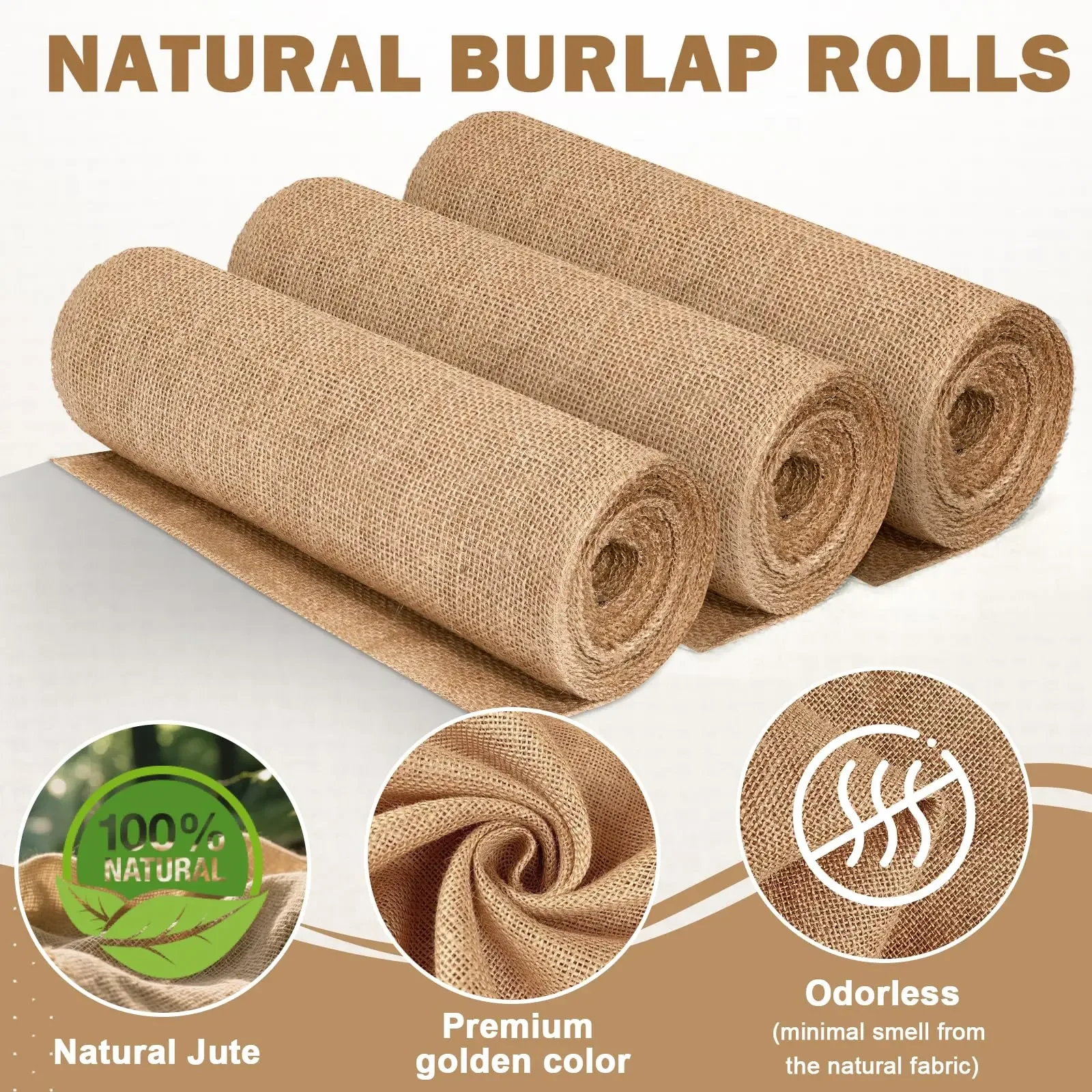 Natural Beige Burlap Roll 30cm – Linen Fabric Natural Bewertung und Preis