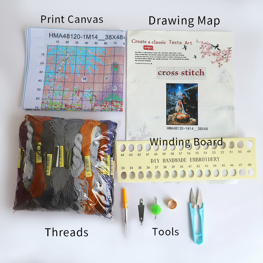 Cartoon Kids Printed Canvas 11 – Dmc Floss Set Bewertung und Preis