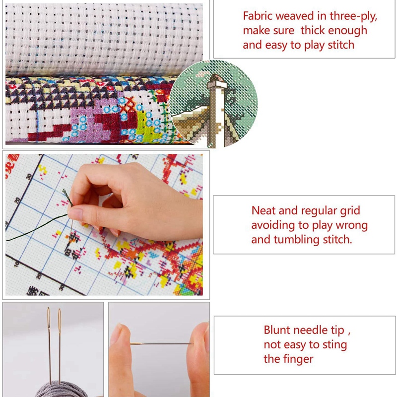 AEE2-Cross Stitch Stamped Kits – Embroidery X Pattern Bewertung und Preis
