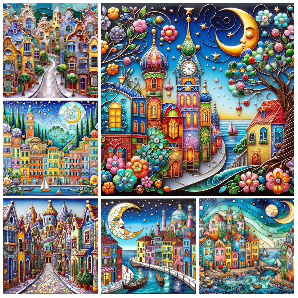 Whimsical World Town Landscape – Embroidery World Bewertung und Preis