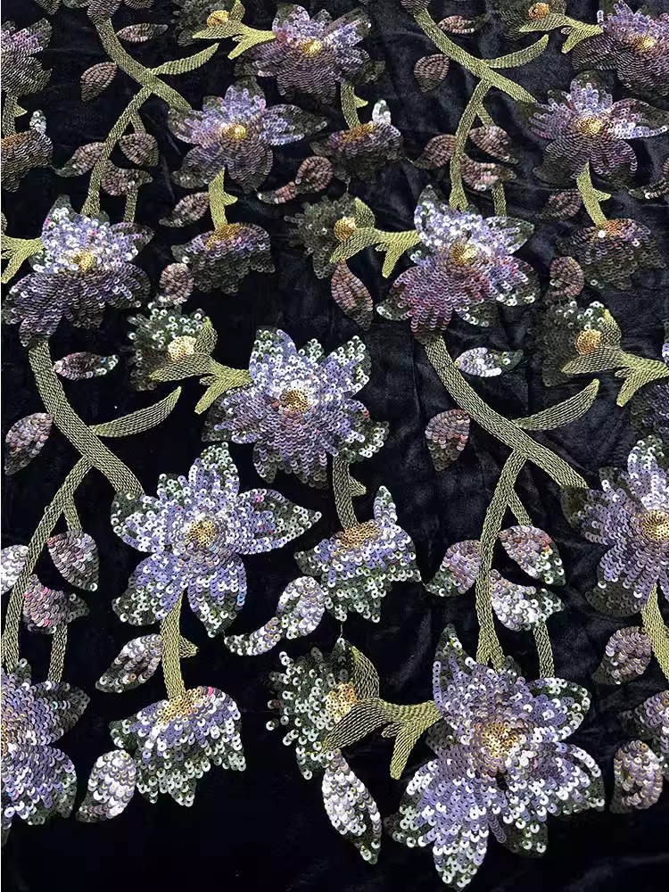 1yard Retro velvet tela Handcr – Embroidery Beads Bewertung und Preis