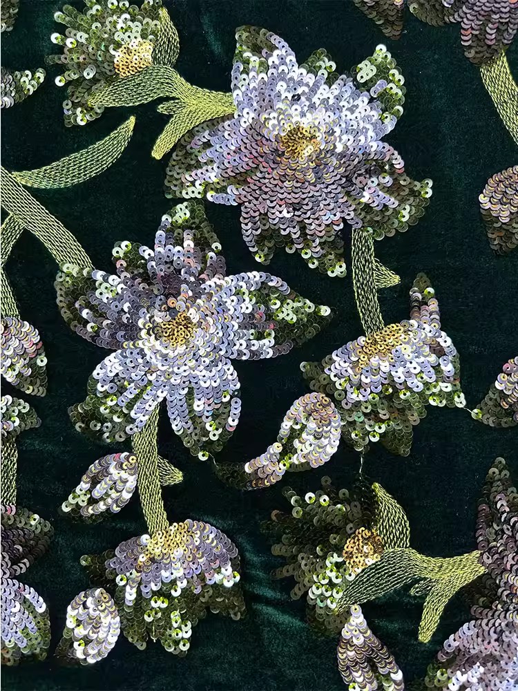 1yard Retro velvet tela Handcr – Embroidery Beads Bewertung und Preis